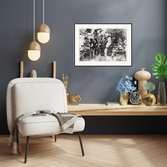 Mercado De Pulgas De Singapur - Impresión De Dibuj (Subido por el creador)