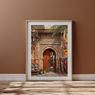 Mercado de Souk de Marrakech Arte de Puerta Marroq