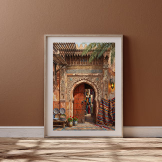 Mercado de Souk de Marrakech Arte de Puerta Marroq