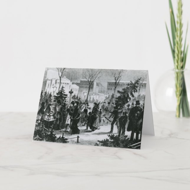 Mercado del árbol de navidad en el Augustusplatz (Anverso)