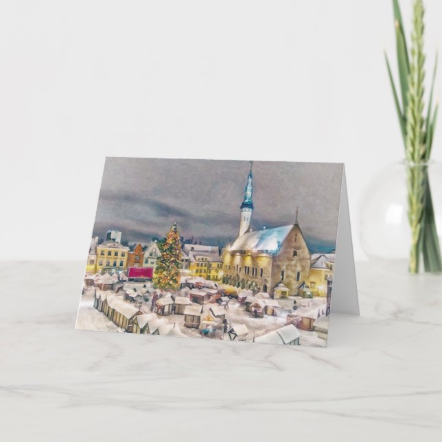 Mercado del navidad de Tallinn Estonia (Anverso)