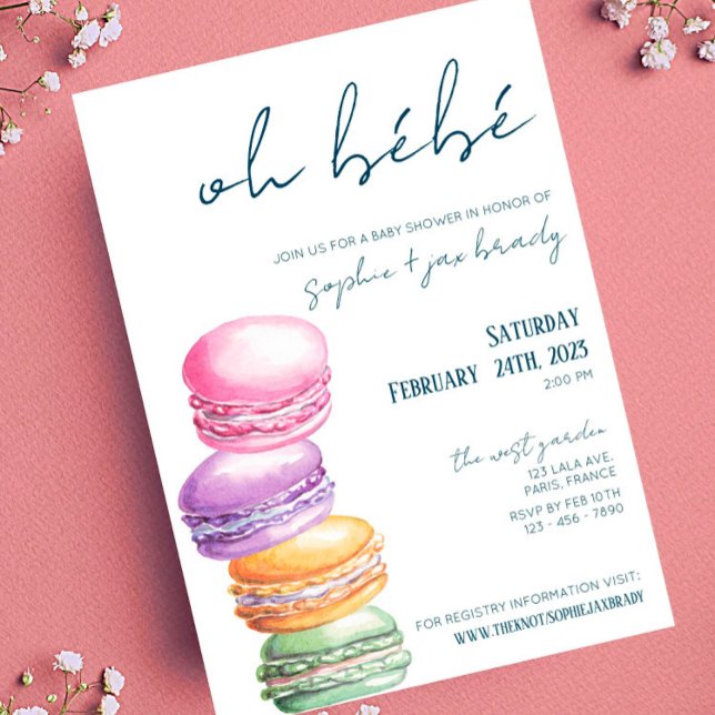 Mercado francés - Macarón - Invitación a Baby Show (Subido por el creador)