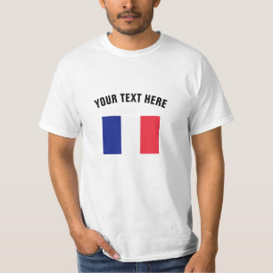 Mercancía de encargo francesa de las camisetas el