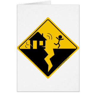 Mercancía y ropa de la advertencia del terremoto