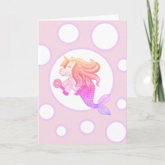 Mercorn con tarjeta de cumpleaños de donut