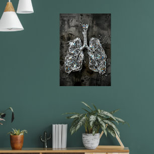 Mercurio Anatomía Cristal Pulmones Impresión de Ar