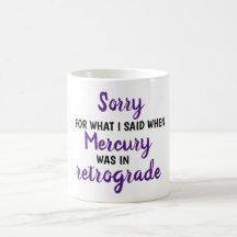 Mercury en taza de café retrógrada
