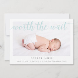 Merece la pena el anuncio del nacimiento de la fot