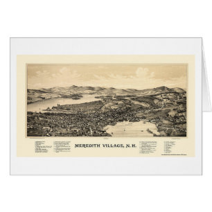 Meredith, mapa panorámico del NH - 1889