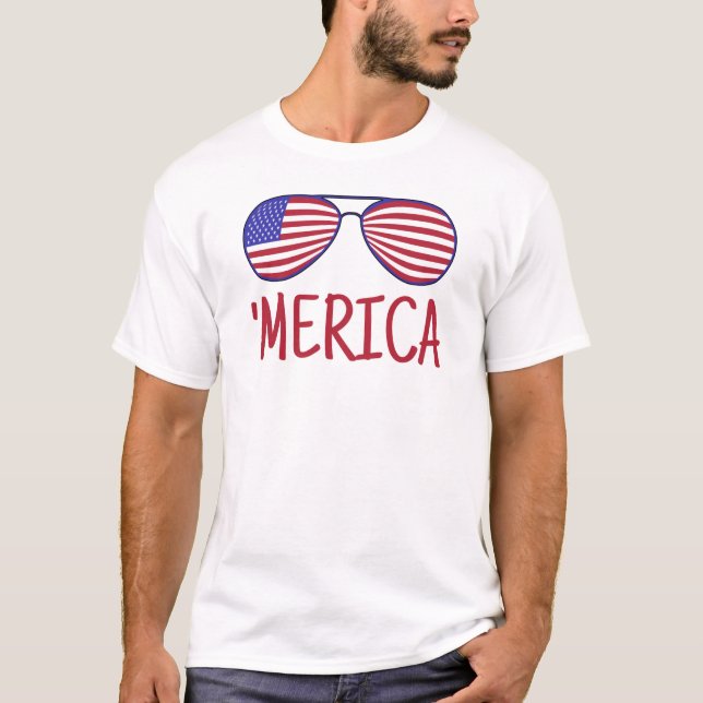 'Merica 4 De Julio Alude Camiseta (Anverso)
