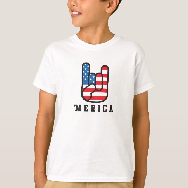 Merica divertido el 4 de julio embroma la camisa (Anverso)