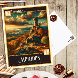 Meriden, Connecticut | Tarjeta Postal Antigua