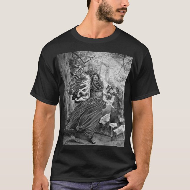 Merlin en camiseta blanca y negra (Anverso)