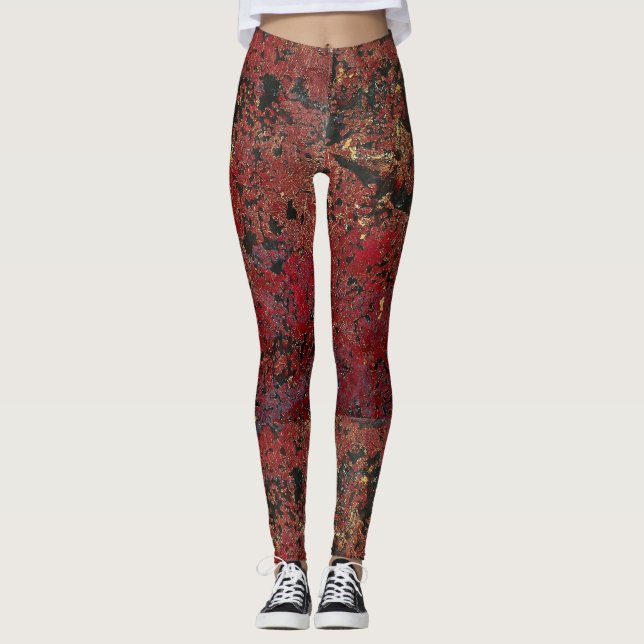 Merlot Gold Luxe Textured Leggings (Anverso)