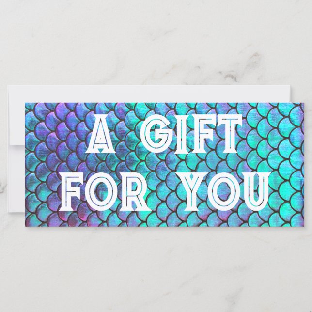 mermaid báscula una tarjeta de regalo para ti (Anverso)