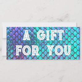 mermaid báscula una tarjeta de regalo para ti