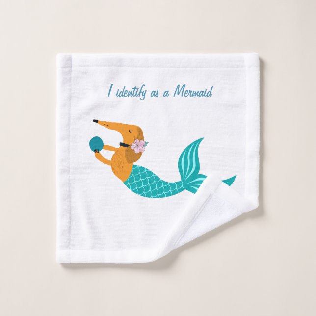 Mermaid Dachshund Lava Ropa (Toallita)