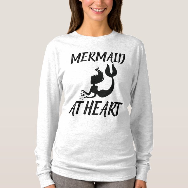 MERMAID EN Camisetas DE Damas DE CORAZÓN (Anverso)