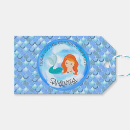 Mermaid fiesta Blue Gracias Etiqueta De Regalo