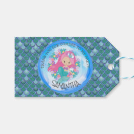 Mermaid fiesta Green Gracias Etiqueta De Regalo