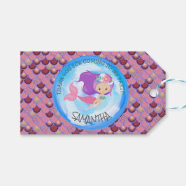 Mermaid Fiesta Purple Pink Gracias Etiqueta De Reg