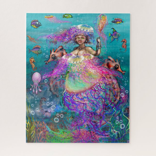 Mermaid Jellyfish Puzzle (Vertical)