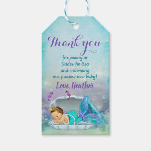 Mermaid Party Favor Under the Sea Gracias Etiqueta