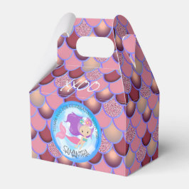 Mermaid Sea Purple Pink Scales Gracias Caja De Fav