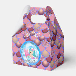 Mermaid Sea Purple Pink Scales Gracias Caja De Fav