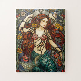 mermaid stained glass puzzle