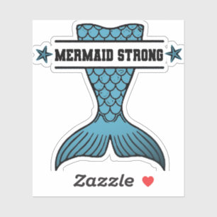 Mermaid Strong pegatina