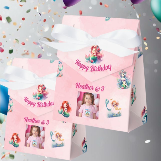 Mermaids Caja de Favor de Cumpleaños para Fiesta d (Subido por el creador)