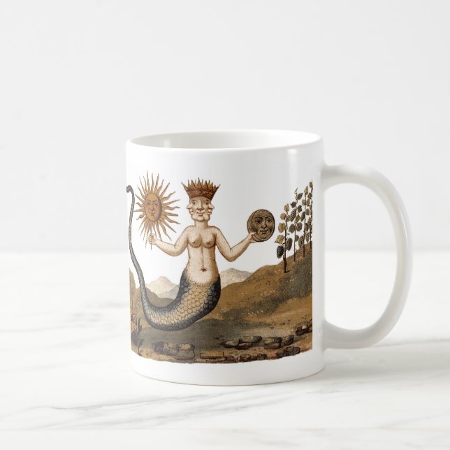 Merman con Sun y la taza de café de la luna (Derecha)