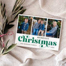 Merriest Christmas Script Collage