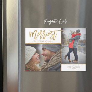 Merriest Faux Relieve metalizado 2 Photo Magnetic 