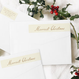Merriest Navidades Cream Holiday Return Address
