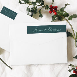 Merriest Navidades Red Holiday Return Address