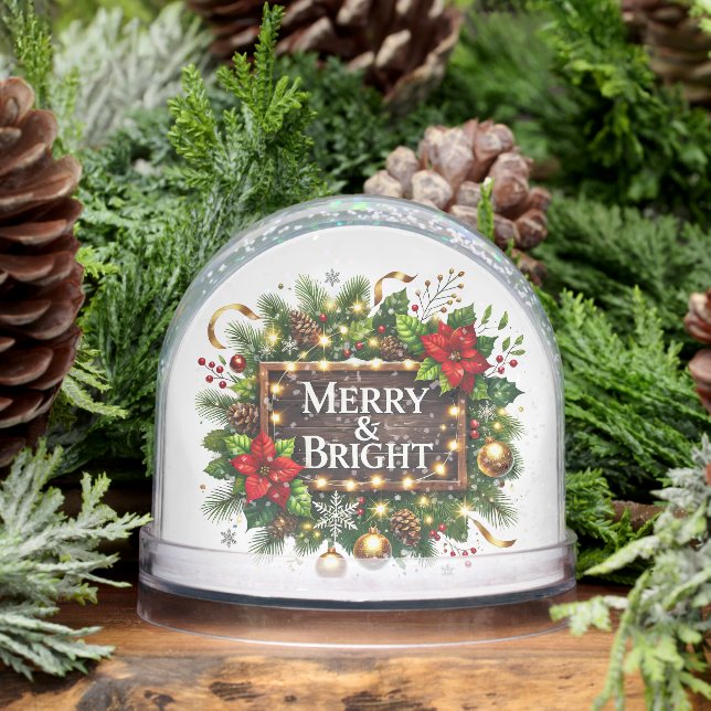 Merry and Bright add message photo year name (Invierno)