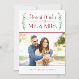 Merry Berries | Tarjeta fotográfica navideña recié