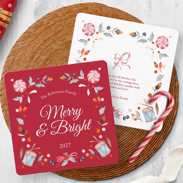 Merry & Bright Christmas Greeting Card (Subido por el creador)