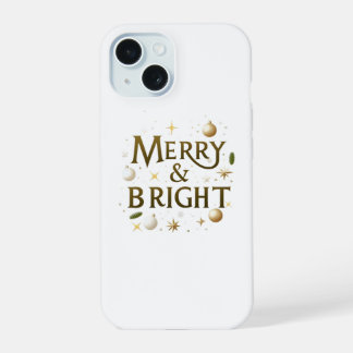 Merry & Bright iPhone Case – Elegant Minimalist 