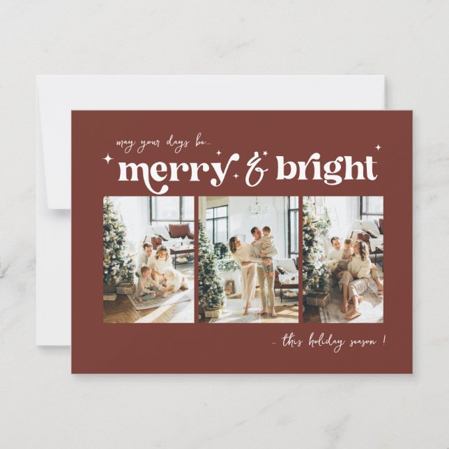 Merry & Bright Navidad Neutral foto  Festivo (Anverso)