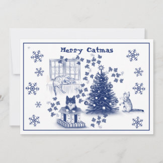 Merry Catmus - Tarjeta de Navidad