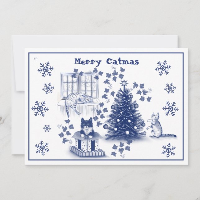 Merry Catmus - Tarjeta de Navidad (Anverso)