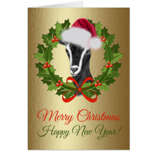 Merry Christmas Alpine Dairy Goat Pintura