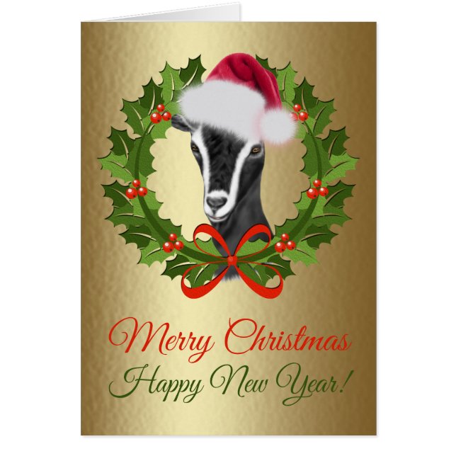 Merry Christmas Alpine Dairy Goat Pintura (Frente)