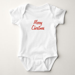 MERRY CHRISTMAS BABY JERSEY BODYSUIT