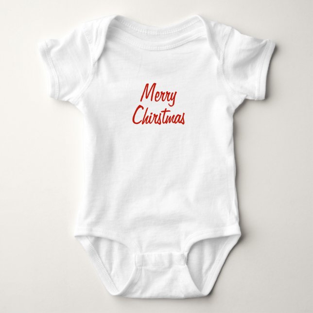 MERRY CHRISTMAS BABY JERSEY BODYSUIT (Anverso)