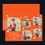 Merry Christmas Baseball Sport 5 Photo Family<br><div class="desc">Ferry Christmas Baseball Sport 5 Photo Family Name Modern Navidades Cards incluye un collage de fotos de cinco de tus fotos favoritas con el texto "Wishing you a Merry Christmas... y un gran año nuevo de los islamistas" en elegante escritura blanca. Personalice editando el texto en los cuadros de texto...</div>