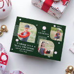 Merry Christmas Béisbol Sport 3 Photo Name<br><div class="desc">Ferry Christmas Baseball Sport 3 Photo Family Name Las tarjetas de Navidades modernas presentan un collage de fotos de tres de tus fotos favoritas con el texto "Deseándote una Feliz Navidad... y un gran año nuevo de los islamistas" en elegante escritura blanca. Personalice editando el texto en los cuadros de...</div>